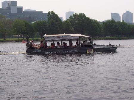un duck boat ds l'eau